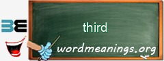 WordMeaning blackboard for third